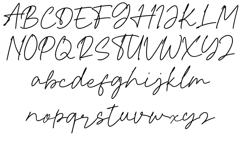 Rustic Bettina 字形 标本