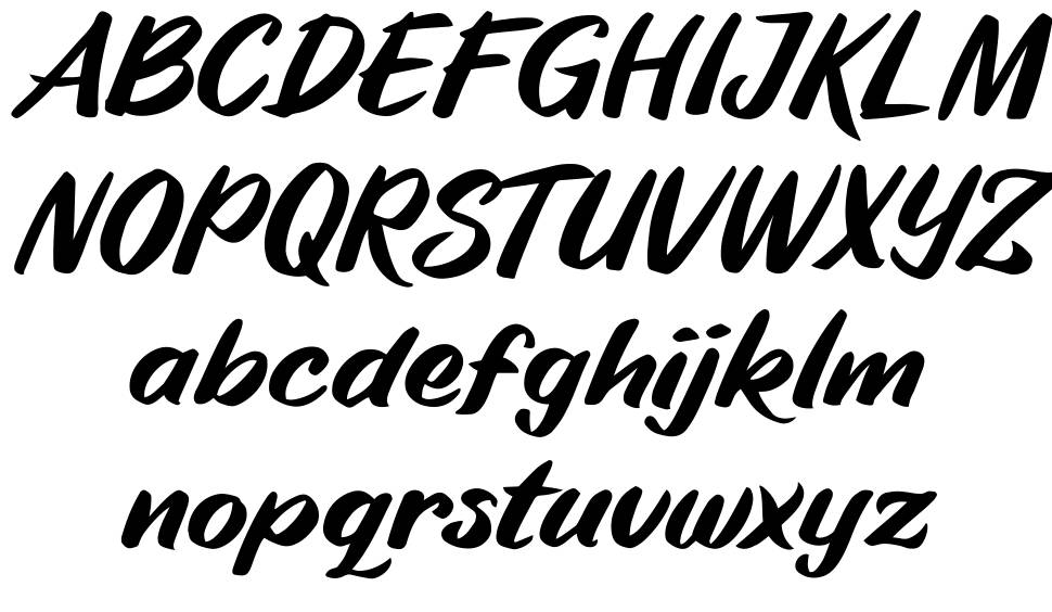Ruth Calligraph font specimens
