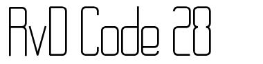 RvD Code 28 schriftart