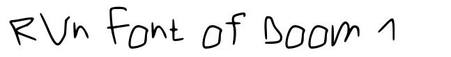 RVn Font of Doom 1 フォント