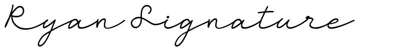 Ryan Signature font