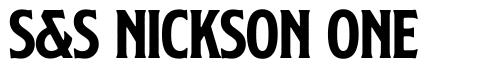 S&S Nickson One шрифт