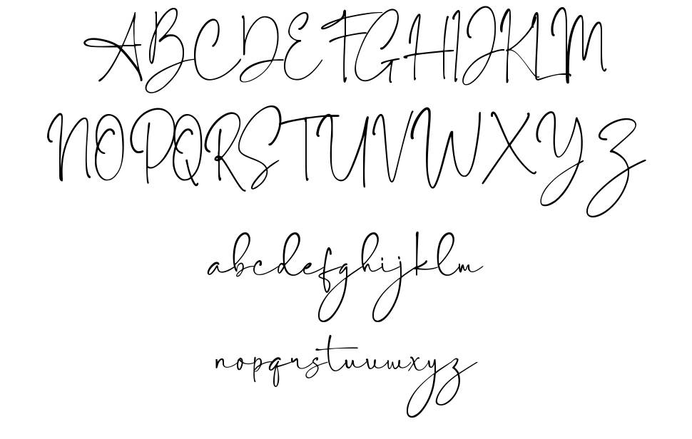 Sabila Renytha font Örnekler