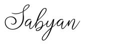 Sabyan шрифт