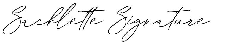 Sachlette Signature font