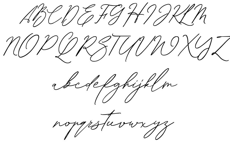 Sachlette Signature font specimens