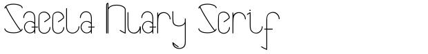 Saeela Nuary Serif