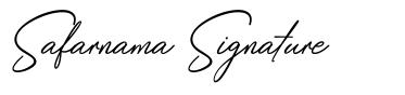 Safarnama Signature fonte