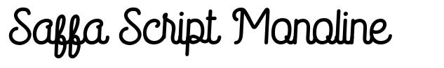 Saffa Script Monoline font