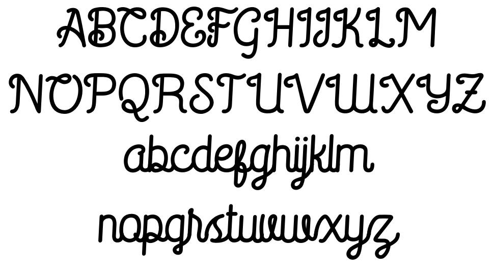 Saffa Script Monoline písmo Exempláře