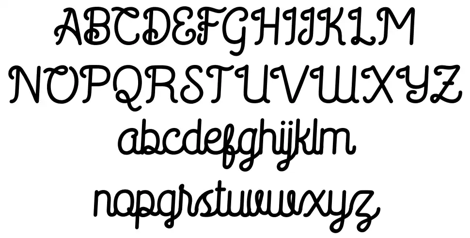 Saffa Script Monoline fonte Espécimes