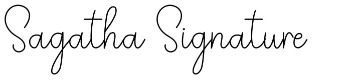Sagatha Signature font