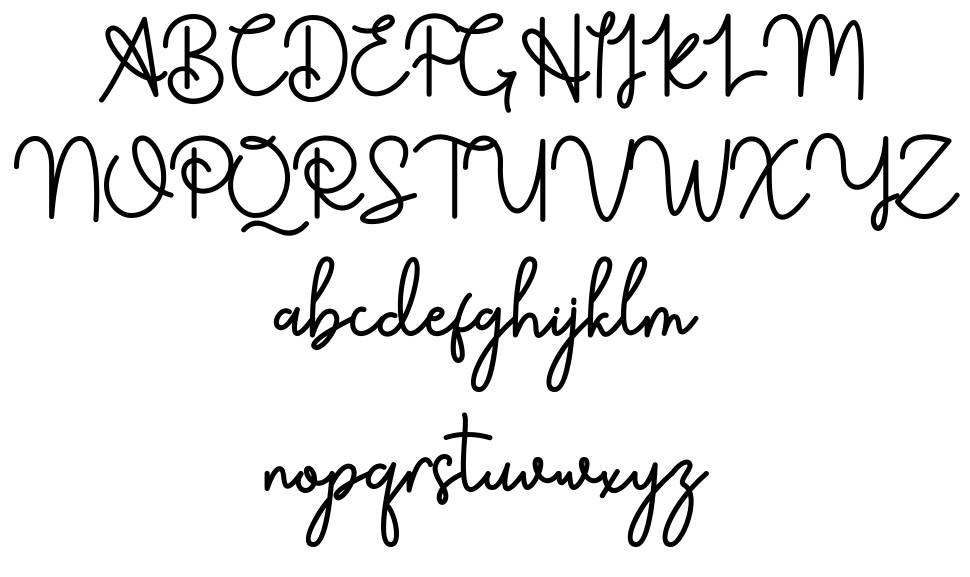 Sahur Bosku Script font Örnekler