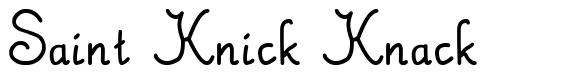 Saint Knick Knack 字形