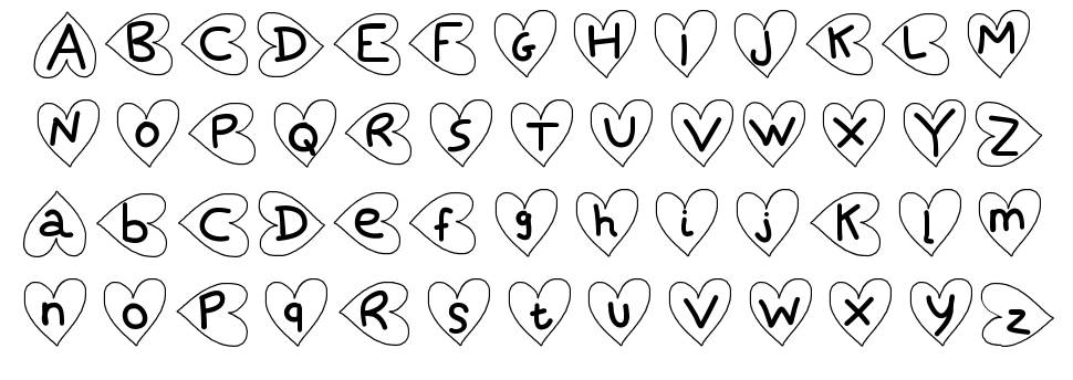 Saint Valentin 字形 标本