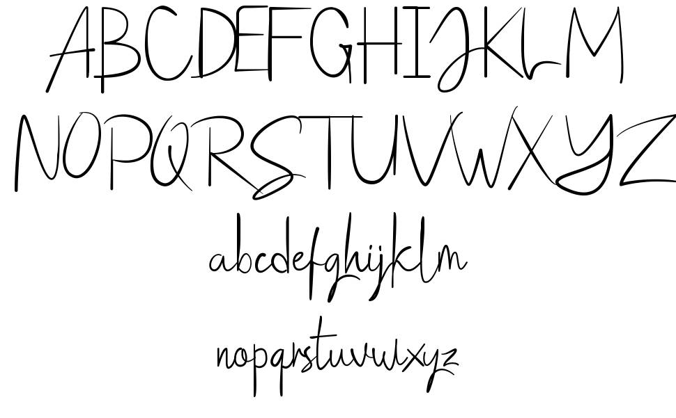 Saithik Handwritten font specimens