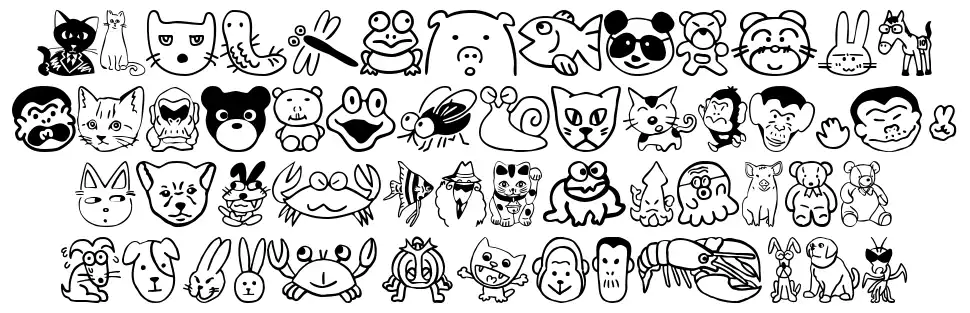Sakabe Animal 01font specimens