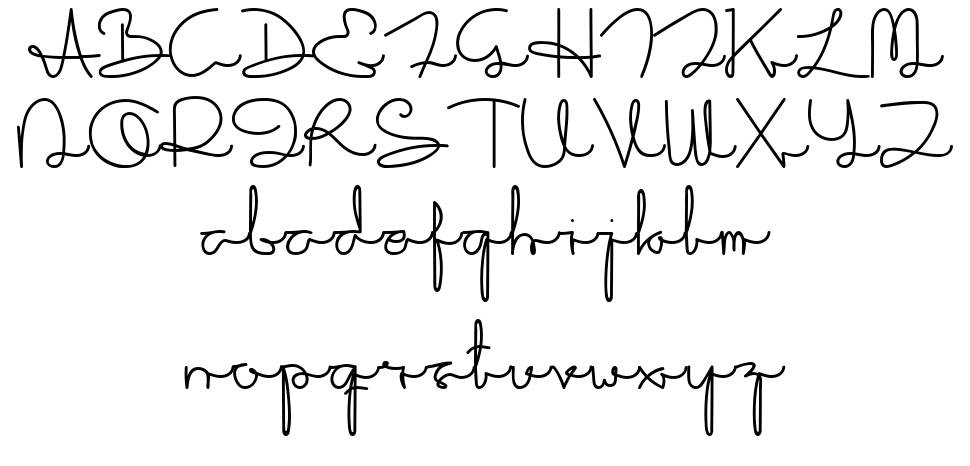 Sakila Script font specimens