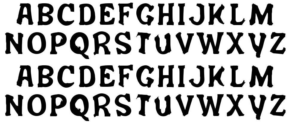 Salem Ergotism font Örnekler