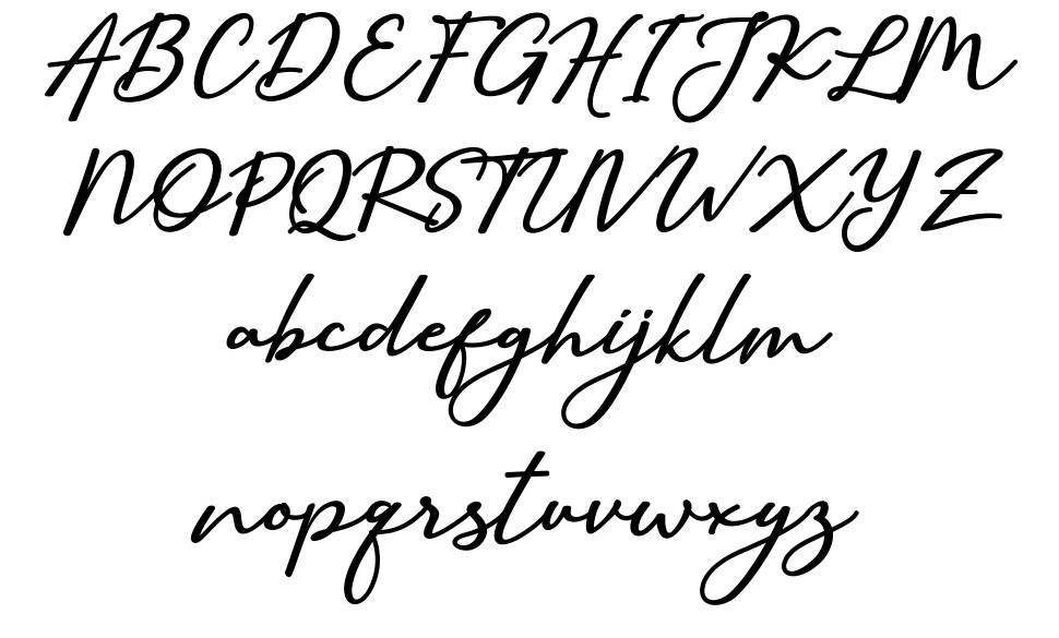 Sallim Signature font specimens