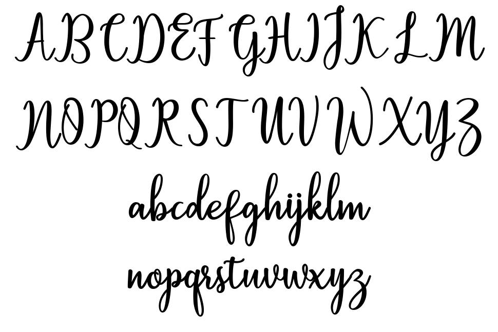 Sallita font Örnekler