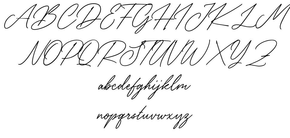 Sallythone font specimens