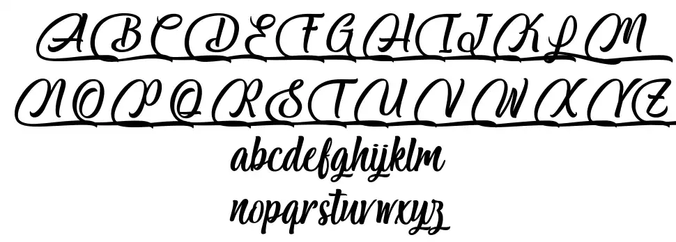 Salmon White schriftart