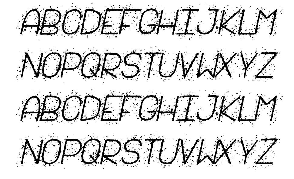 Salpicado ST font Örnekler
