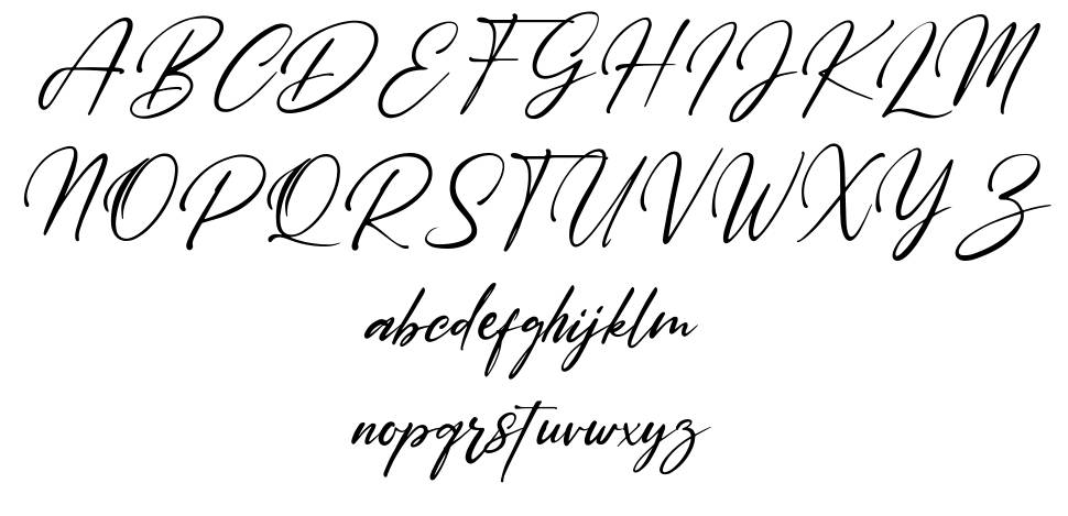 Saltacrus font Örnekler