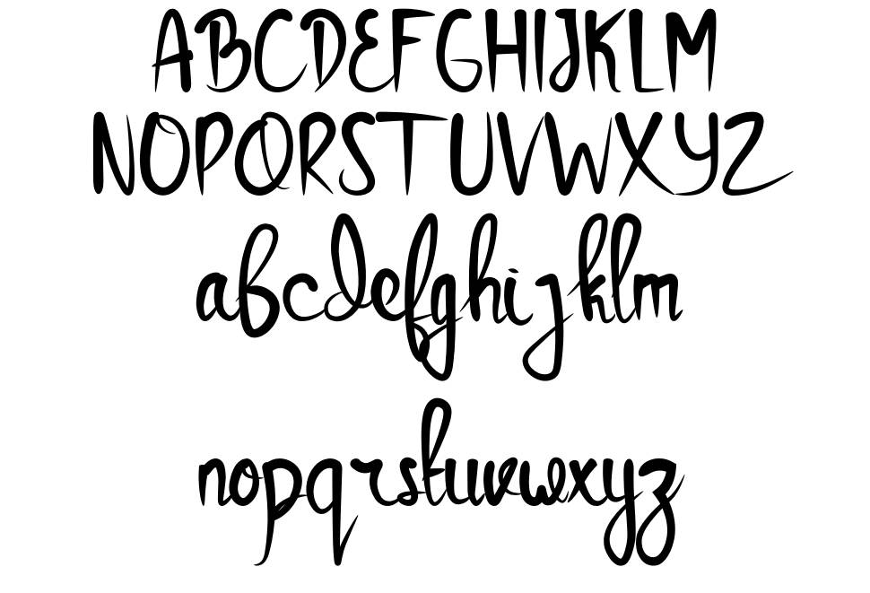 Saluyu Script font specimens