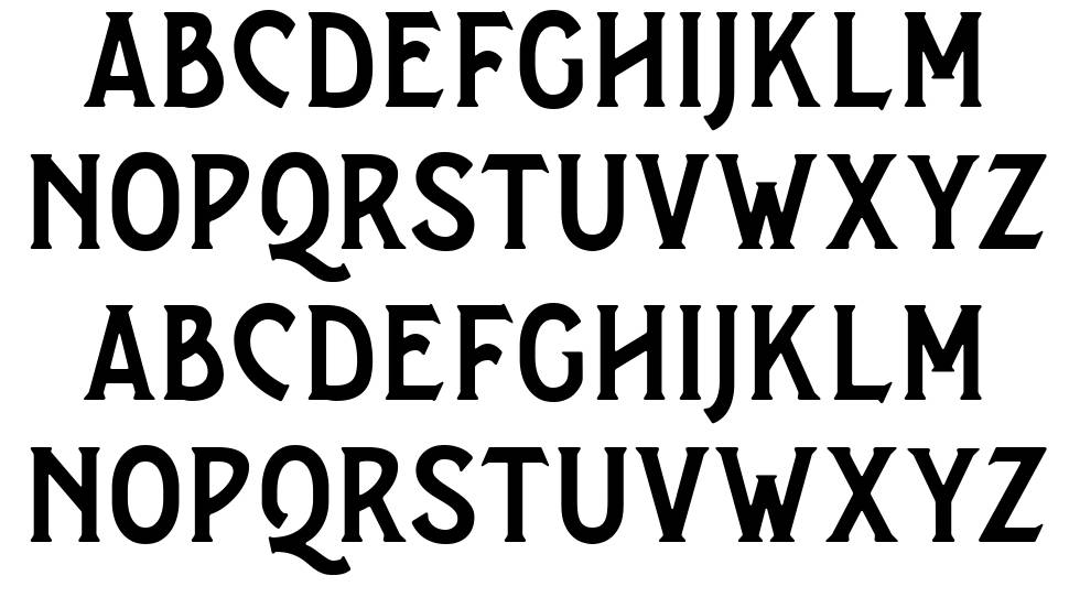Salveation Serif písmo Exempláře