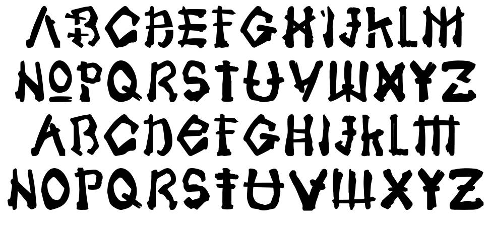 Samoerai font Örnekler