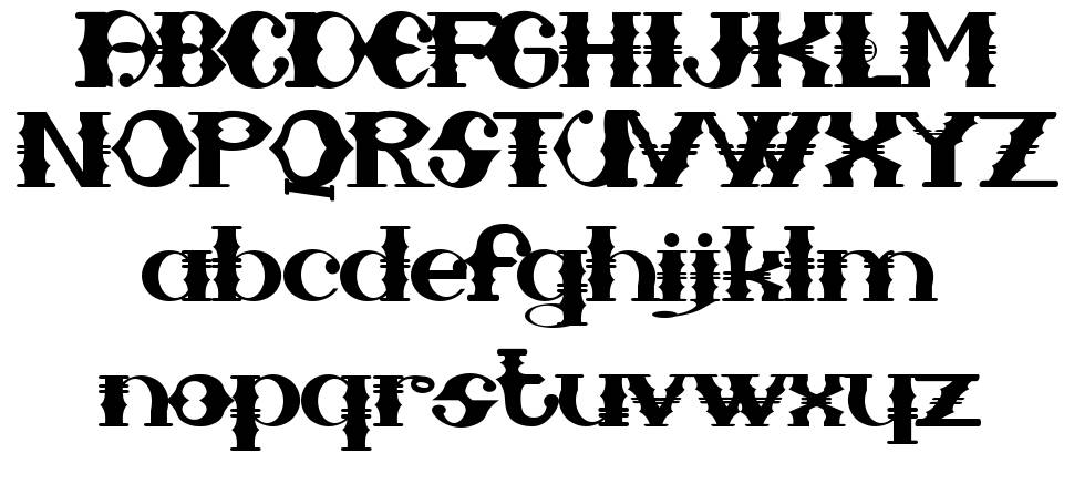 Sampa Midnight font specimens