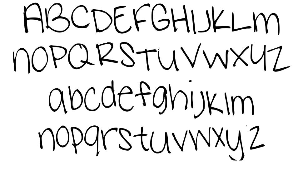 Sams Hanwriting font specimens