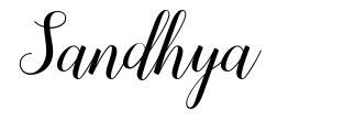 Sandhya 字形