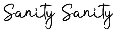 Sanity Sanity шрифт