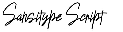 Sansitype Script schriftart