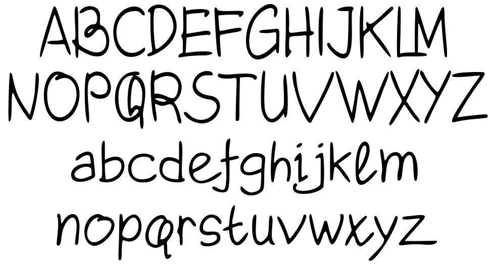 Santosa Handwriting Sample font specimens
