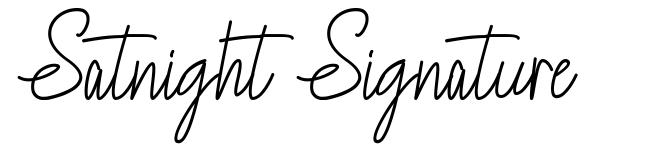 Satnight Signature 字形