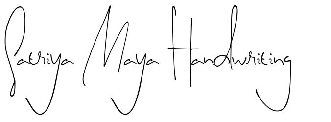 Satriya Maya Handwriting carattere