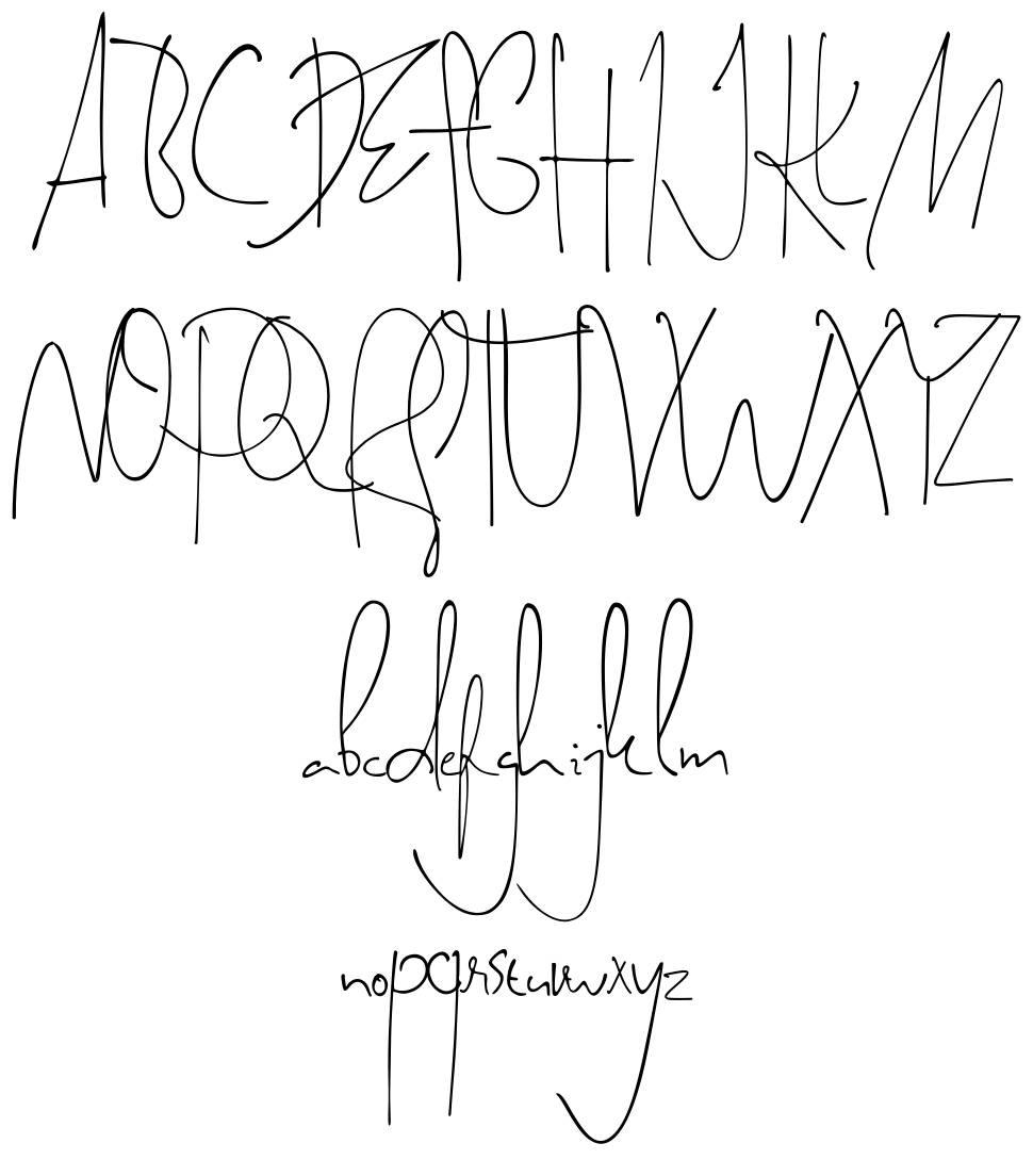 Satriya Maya Handwriting font specimens