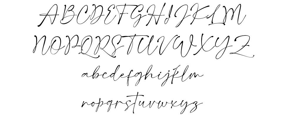 Sattamy Signature font specimens