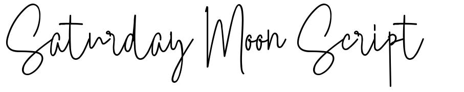 Saturday Moon Script font