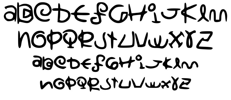 Saturnscript Handwritten font specimens