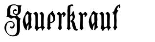 Sauerkraut шрифт