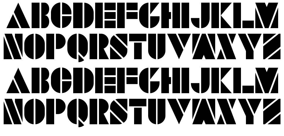 Savaro Stencil フォント 標本