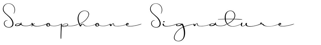 Saxophone Signature schriftart
