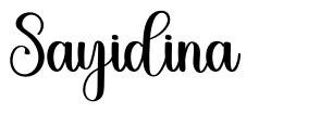 Sayidina font