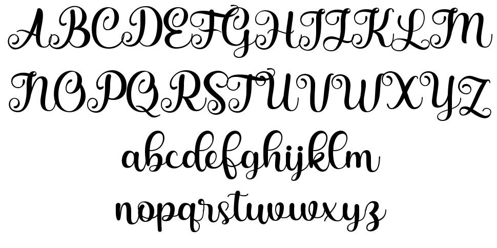 Saylina font specimens