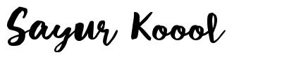 Sayur Koool font